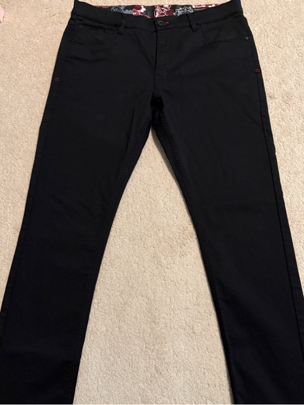 Au Noir Men's Slim Straight Jeans in Black